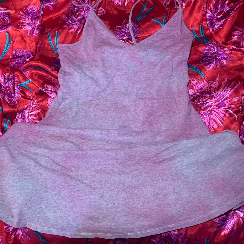 Plus Size DIY dyed pink/grey dress